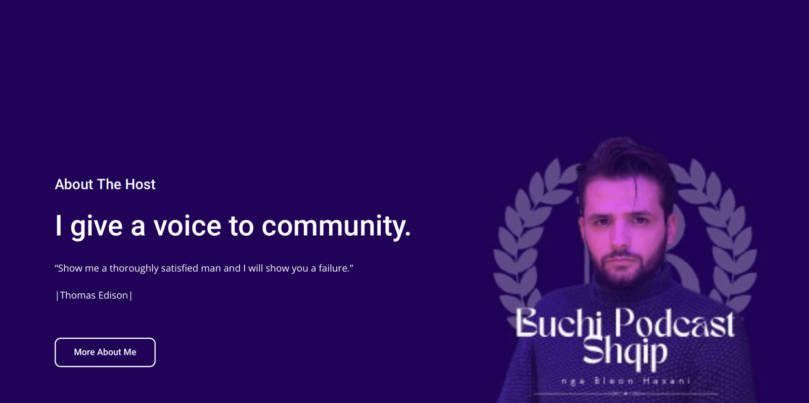 Buchi Podcast custom website design and layout by Influneti