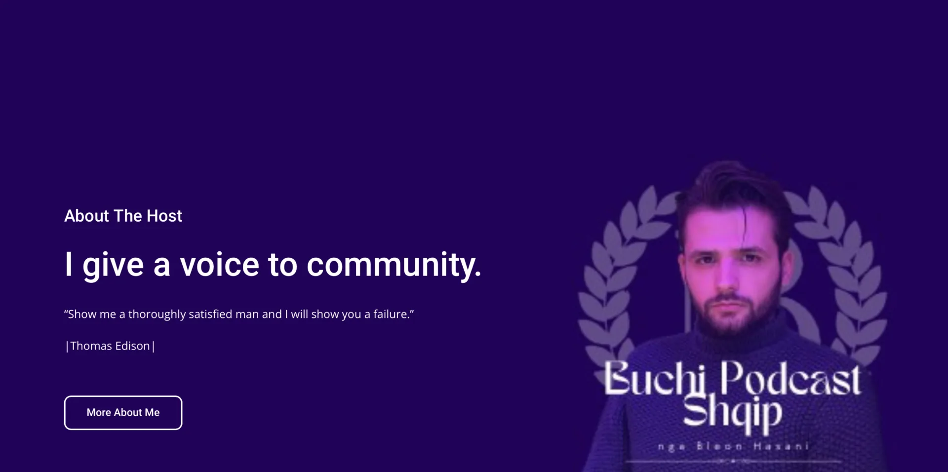 Buchi Podcast custom website design and layout by Influneti