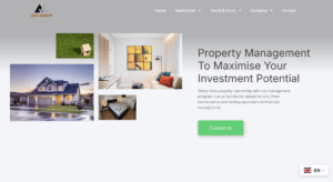 DMA Group corporate website layout and branding by Influneti