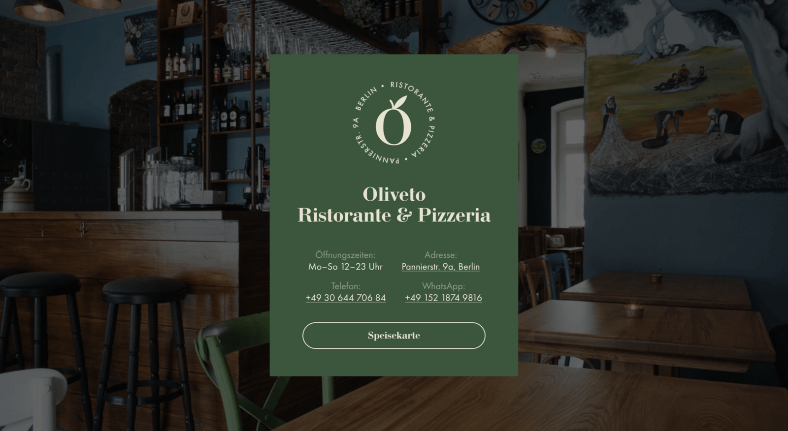 Oliveto Restaurant corporate identity and branding presentation by Influneti