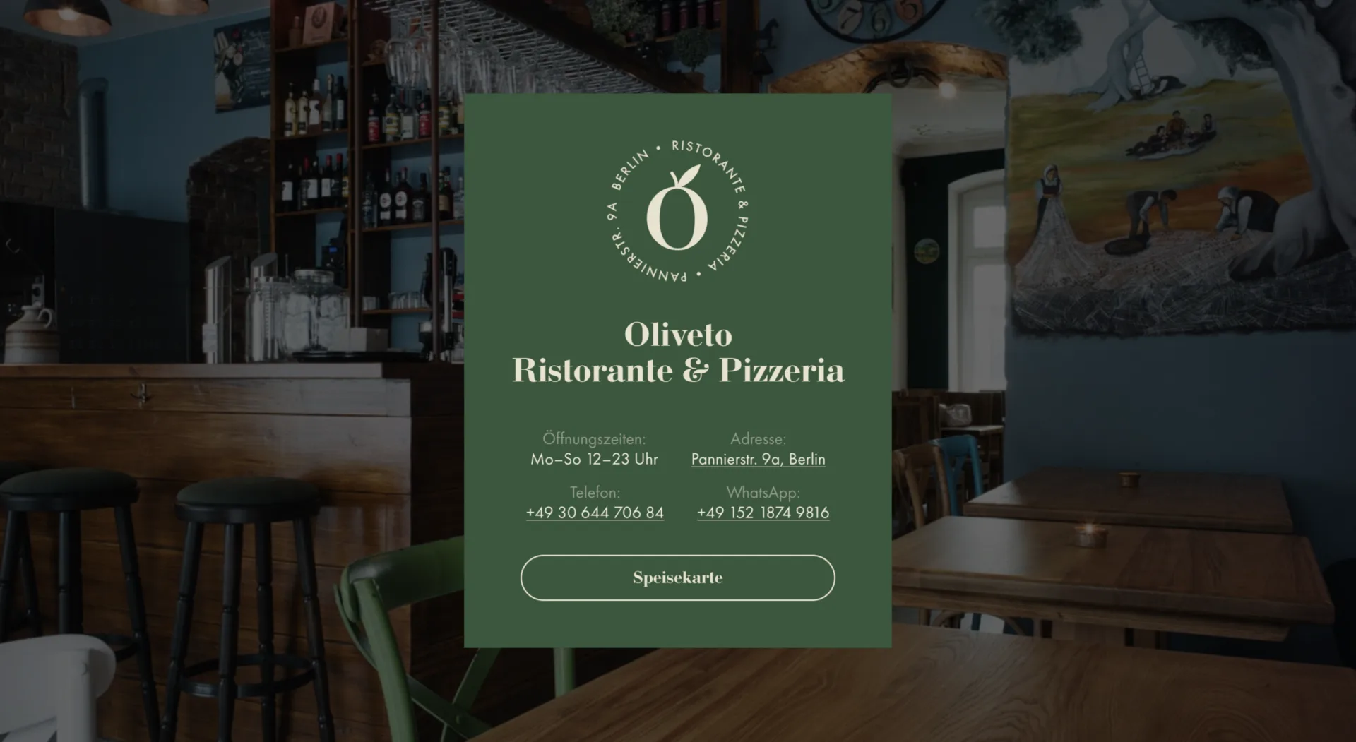 Oliveto Restaurant corporate identity and branding presentation by Influneti