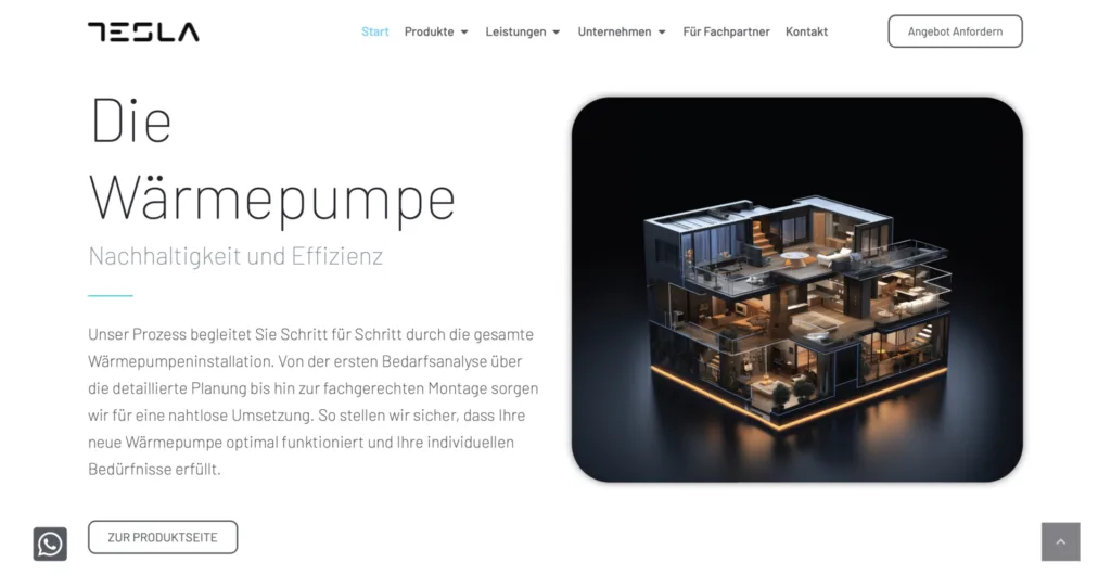 Tesla Technology custom web layout and digital strategy by Influneti