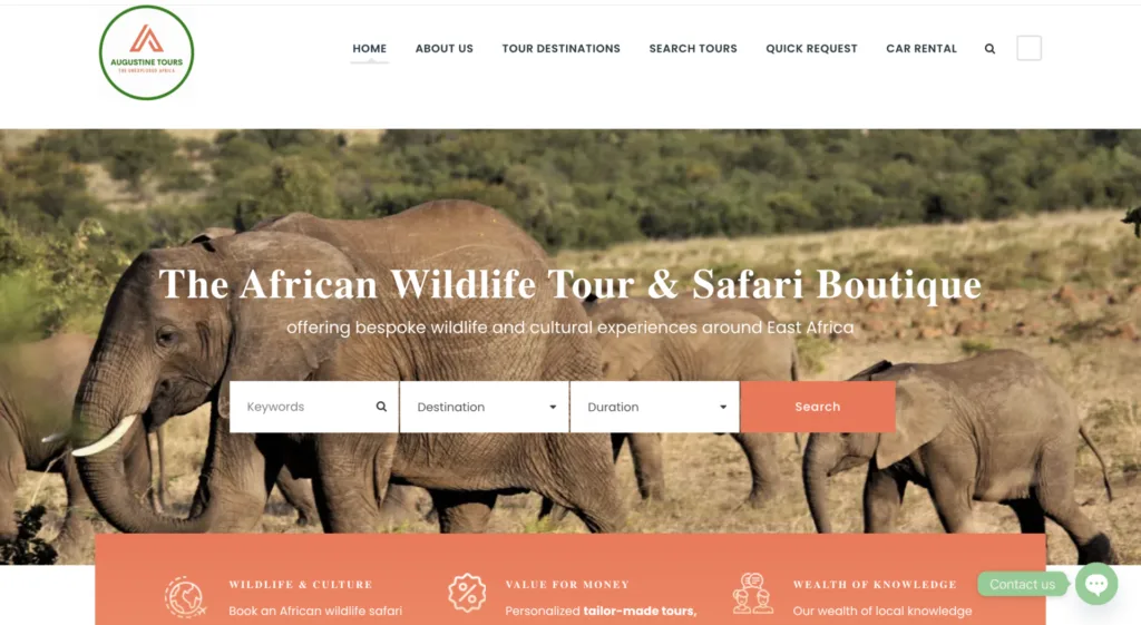 Augustine Tours travel agency brand strategy by Influneti