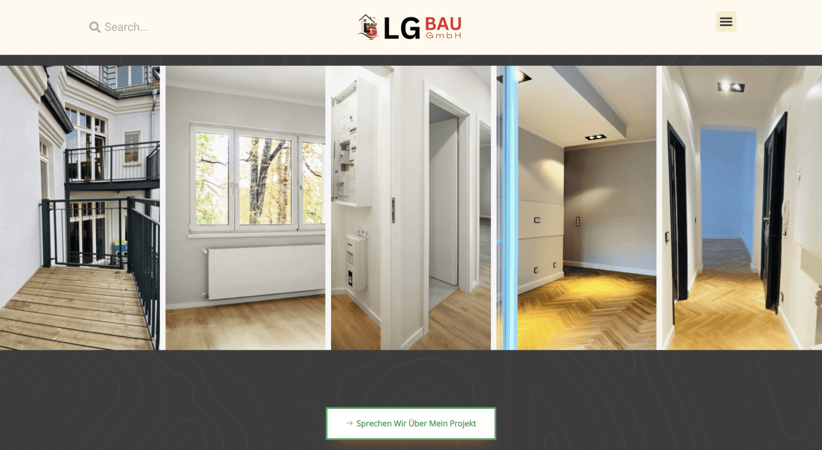 LG Bau Berlin website visual identity and digital presence by Influneti