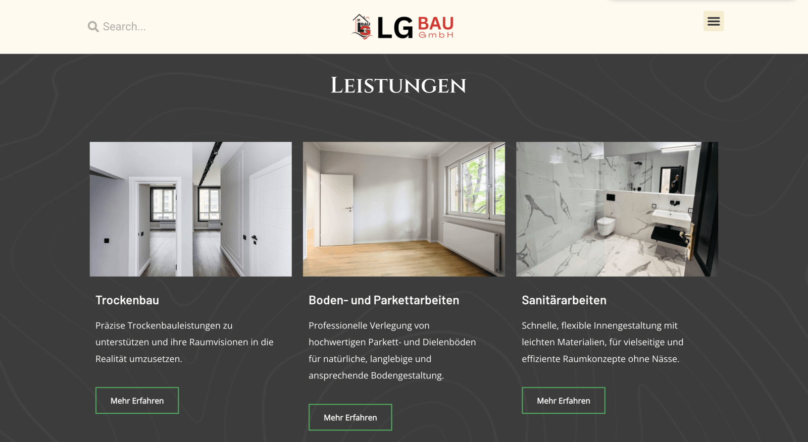 LG Bau Berlin responsive web design and digital strategy by Influneti
