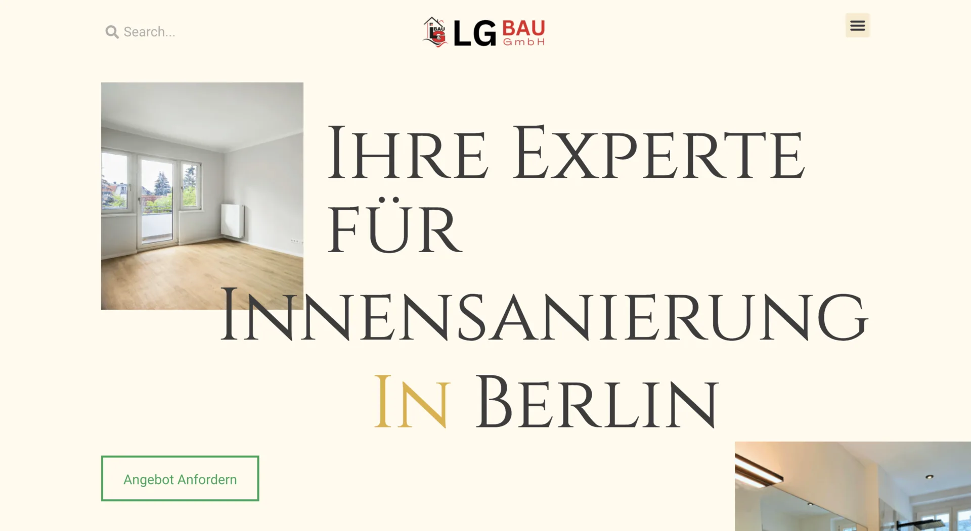 LG Bau comprehensive website design by Influneti