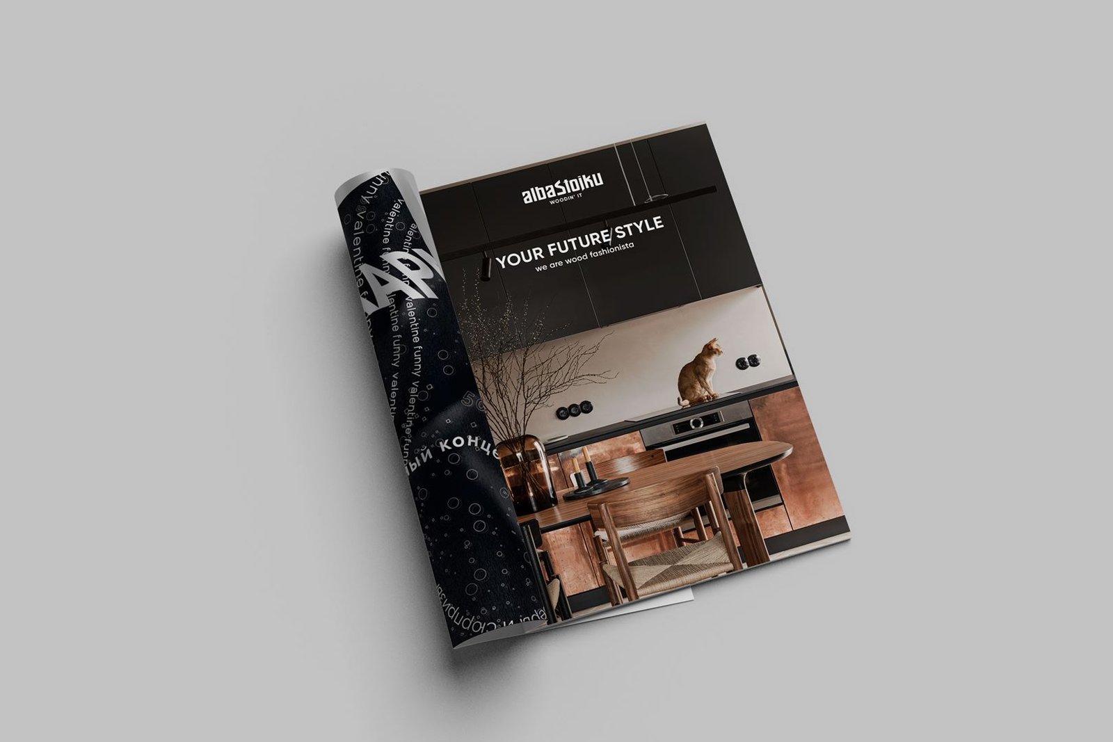 Albastojku magazine ad branding design by TellAll and Influneti
