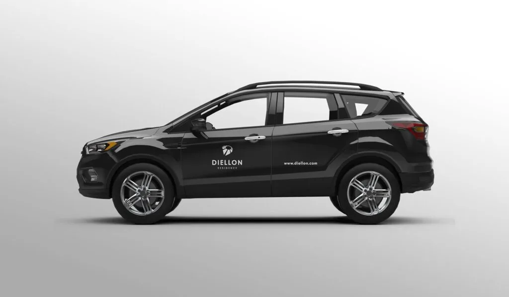Diellon car SUV vehicle wrap branding by TellAll and Influneti