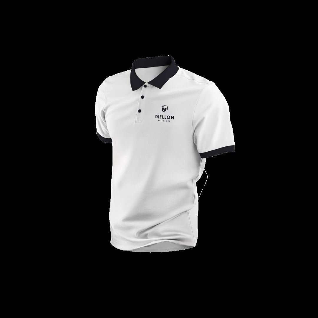 Diellon polo shirt apparel branding by TellAll and Influneti