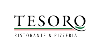 Tesoro Restaurant brand identity and logo design by Influneti